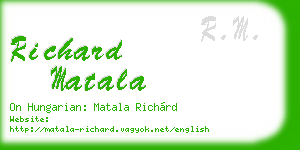 richard matala business card